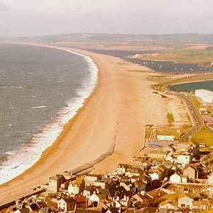 Chesil beach joins Portland to the mainland.