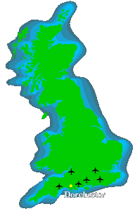 Dorchester is in central southern England.